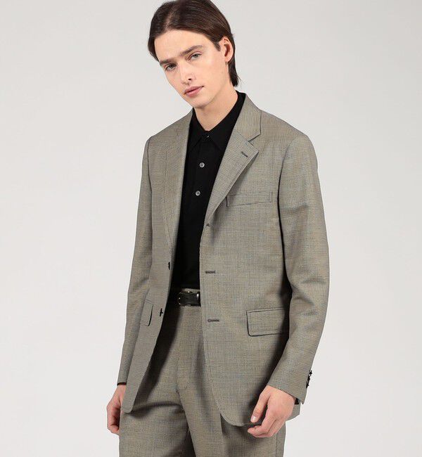TOMORROWLAND MENS「ウールモヘヤ シングルブレステッド 3Ｂジャケット」|テーラードジャケット|