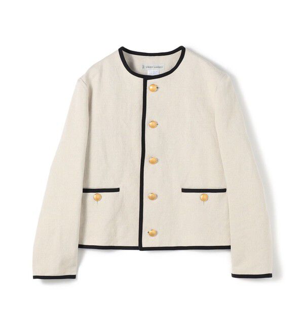 TOMORROWLAND BUYING WEAR「【別注】UNION LAUNCH NO COLLAR ジャケット」|ノーカラージャケット|42 ライトベージュ系