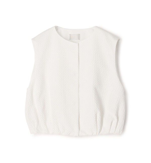 Ballsey「タイニーフラワージャカード ショートベスト」|ベスト・ジレ|11 ホワイト