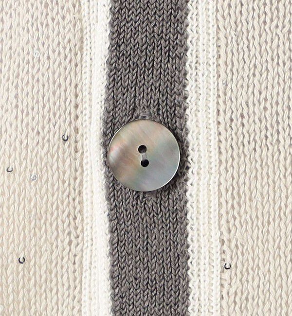 GALERIE VIE「リネンコットンスパンコール Vネックカーディガン」|カーディガン|