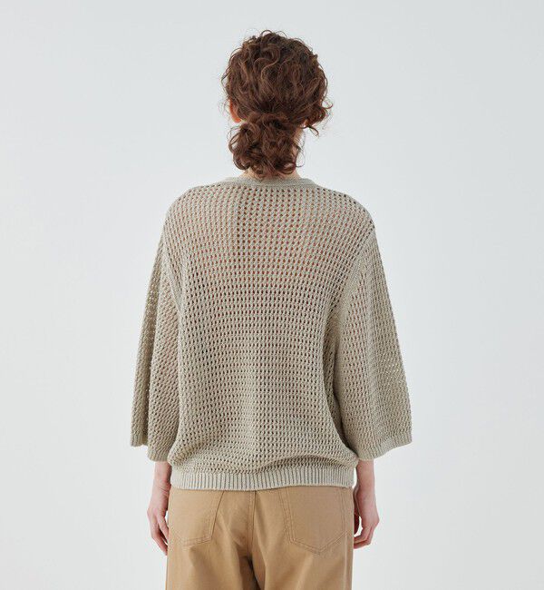 GALERIE VIE「オープンワークリネン Vネックカーディガン」|カーディガン|