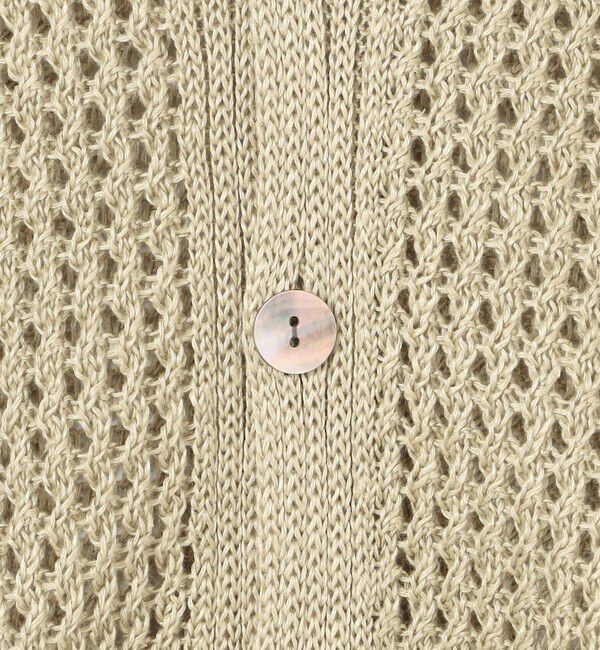 GALERIE VIE「オープンワークリネン Vネックカーディガン」|カーディガン|