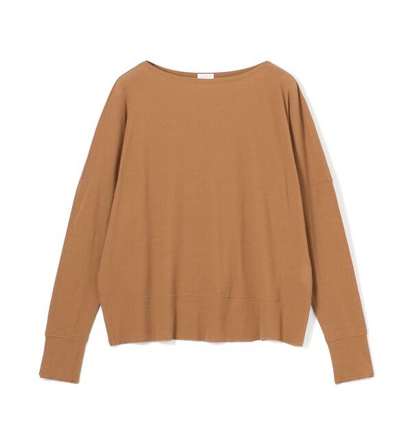 GALERIE VIE「ガーゼフライス ボートネックプルオーバー」|Tシャツ・カットソー|45 キャメル