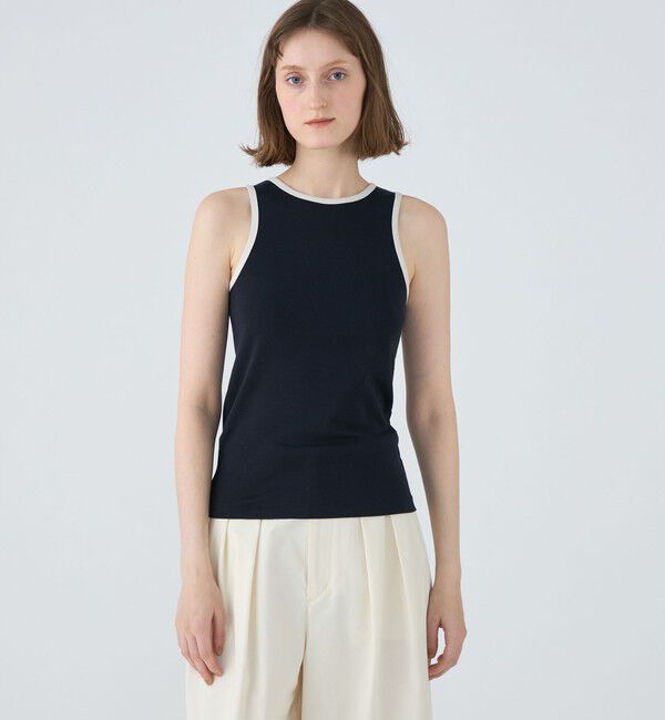 MACPHEE「コットンジャージ トリムタンクトップ」|タンクトップ|