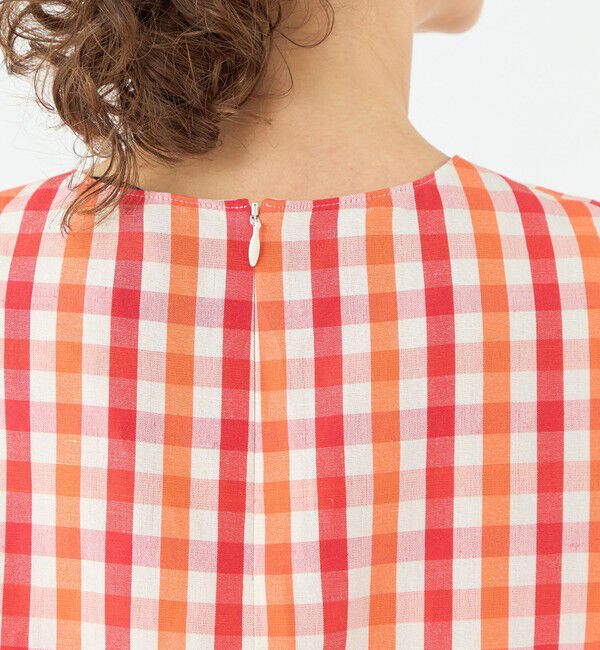 TOMORROWLAND collection「ピコロールギンガムチェック ペプラムブラウス」|シャツ・ブラウス|