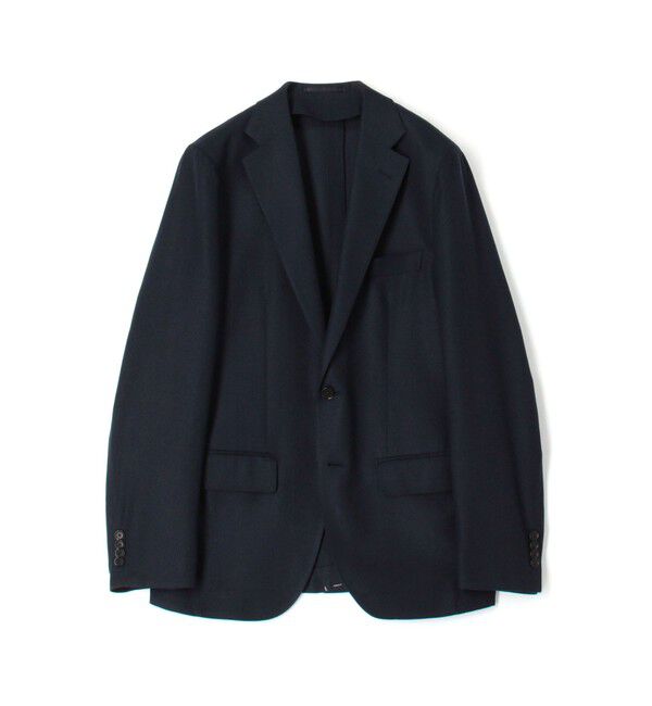 TOMORROWLAND MENS「コットンウール ホップサック シングルブレステッド2Bジャケット Di PRAY」|テーラードジャケット|69 ネイビー