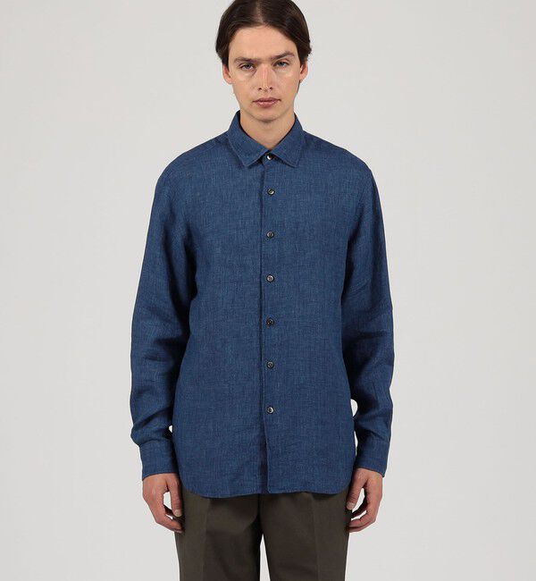 TOMORROWLAND MENS「リネン セミワイドカラーシャツ ALBINI」|シャツ・ブラウス|