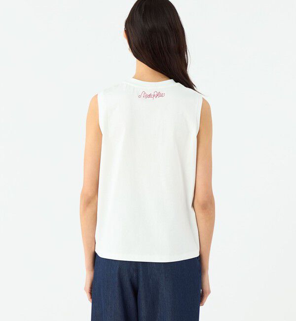 MACPHEE「ボタニカルエンブロイダリー ノースリーブプルオーバー」|タンクトップ|