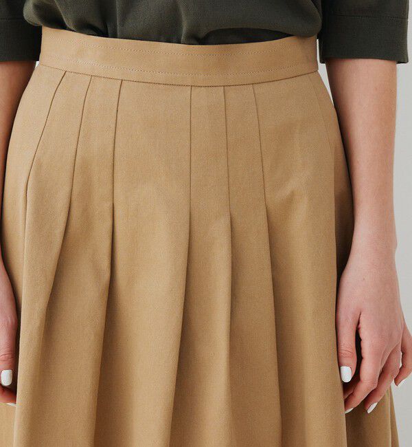 GALERIE VIE「ノンマーセライズドコットン ランダムタックスカート」|スカート|