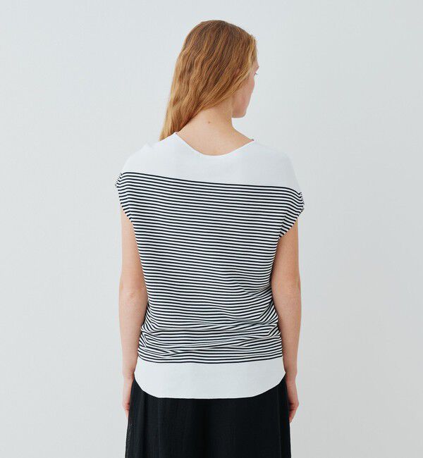 GALERIE VIE「クレープガーター フレンチスリーブプルオーバー」|ニット・セーター|