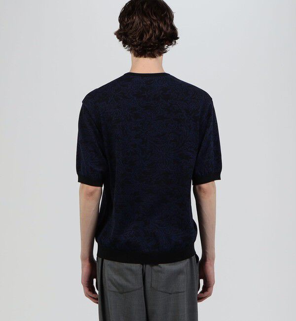 TOMORROWLAND MENS「TOMORROWLAND tricot ペイズリー柄 コットンハーフスリーブ ニット」|ニット・セーター|