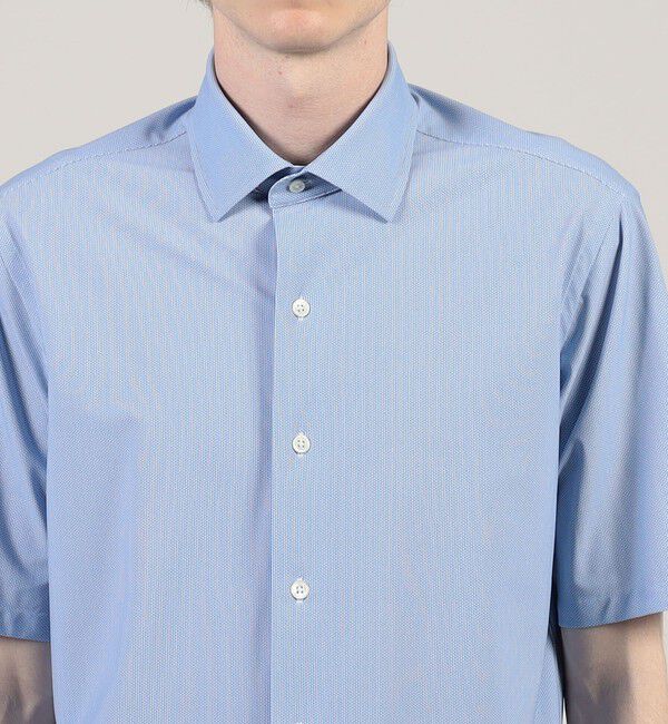 TOMORROWLAND MENS「ナイロンポリウレタン ワイドスプレッドカラー ハーフスリーブシャツ CANCLINI」|シャツ・ブラウス|