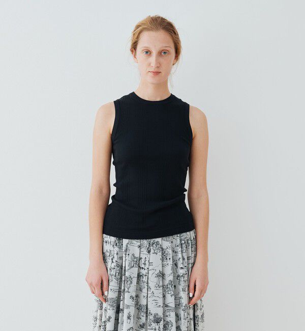 GALERIE VIE「ランダムテレコ ノースリーブプルオーバー」|タンクトップ|