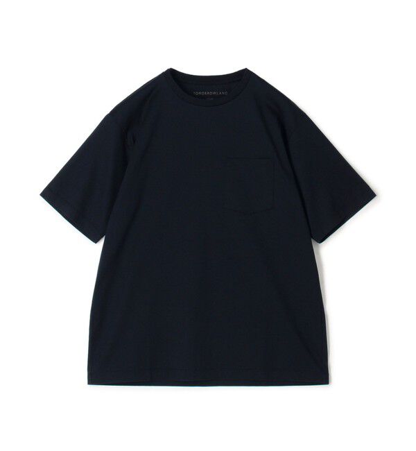 TOMORROWLAND MENS「ギザコットン ハーフスリーブ ポケットTシャツ」|Tシャツ・カットソー|69 ネイビー