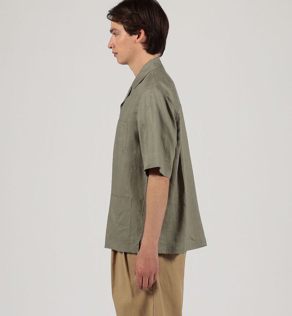 TOMORROWLAND MENS「リネン ダブルブレステッド ハーフスリーブシャツ」|シャツ・ブラウス|