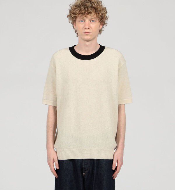 TOMORROWLAND BUYING WEAR「【別注】Raffa Molina パイピング クルーネック ハーフスリーブニット」|ニット・セーター|