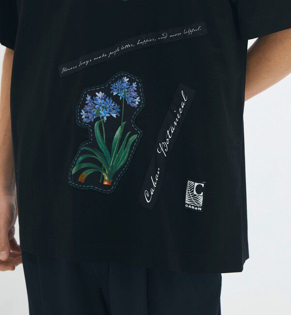 CABaN「CABaN スビンコットン FLOWERSモチーフTシャツ 」|Tシャツ・カットソー|