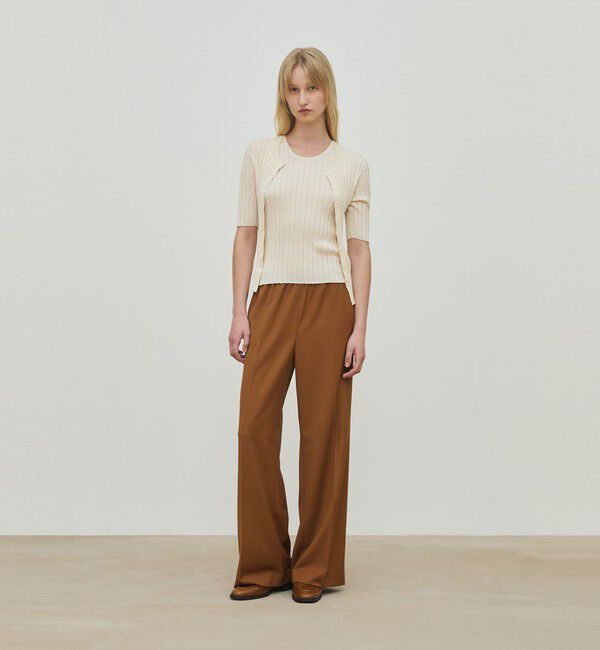 DES PRES「ドメスティックスパンシルク ハーフスリーブカーディガン」|カーディガン|