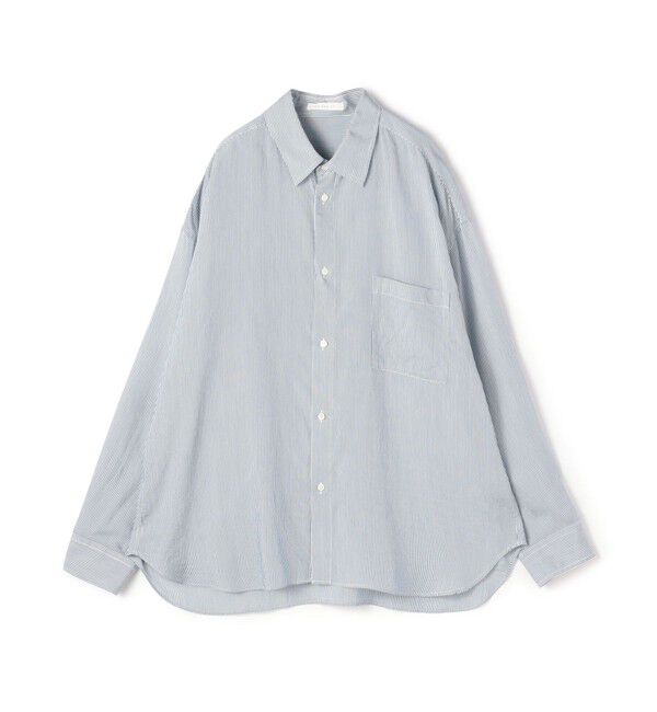 GALERIE VIE「セルロースシルクブロード メンズライクシャツ」|シャツ・ブラウス|64 ブルー系