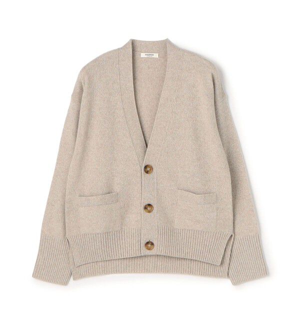 MACPHEE「NZ LAMBS Vネックカーディガン」|カーディガン|42 ライトベージュ系