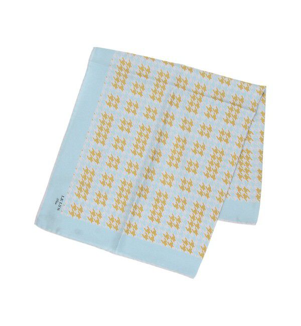 TOMORROWLAND GOODS「LE LYS シルク プリントスカーフ」|バンダナ・スカーフ|62 ライトブルー系