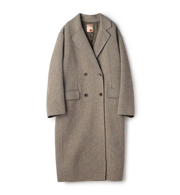 BACCA「オートミールダブルフェイス リバーロングコート」|チェスターコート|47 ブラウン