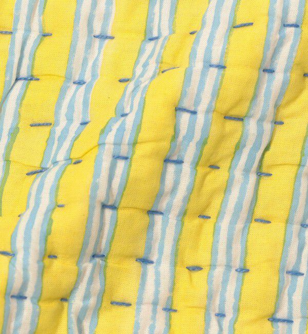 TOMORROWLAND HOME「ブロックプリントキルト マルチカバー  S」|ブランケット|