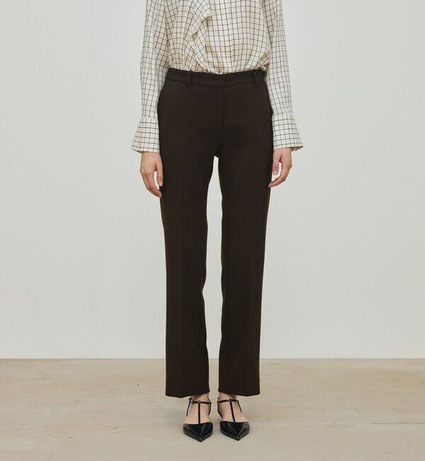 DES PRES「ナチュラルストレッチウール スリムパンツ」|スラックス|