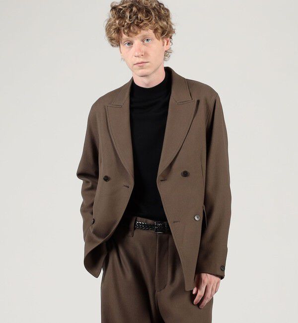 TOMORROWLAND MENS「ウールギャバジン ダブルブレステッド 4Bジャケット」|テーラードジャケット|