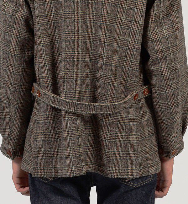 TOMORROWLAND MENS「ウールナイロンポリウレタン 2WAYストレッチ ハーフコート」|ステンカラーコート|