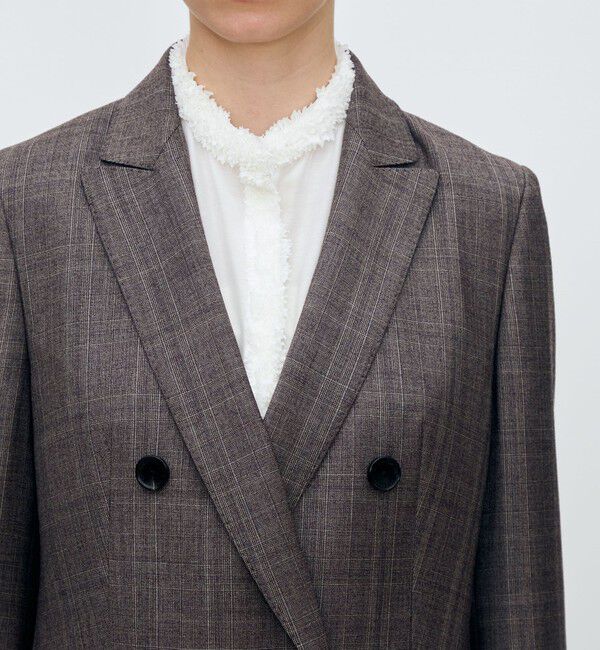 TOMORROWLAND collection「ZELANDER GLEN CHECK ダブルブレストジャケット」|テーラードジャケット|