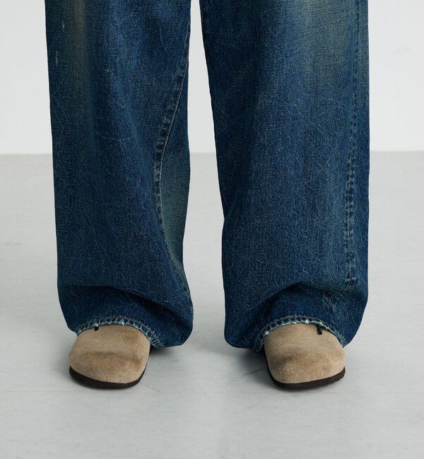 Edition「ブルーデニム バギーパンツ」|デニム|