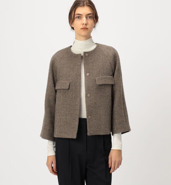 TOMORROWLAND collection「ロービングオックス  Aラインジャケット」|ノーカラージャケット|