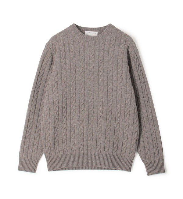 TOMORROWLAND MENS「TOMORROWLAND tricot スーパーファインラムウール ケーブルニット」|ニット・セーター|15 グレー
