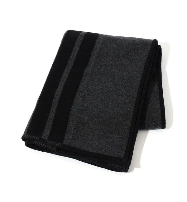 JAMES PERSE「サルティ ストライプ スロー ブランケット HDFB9988」|ブランケット|19 ブラック