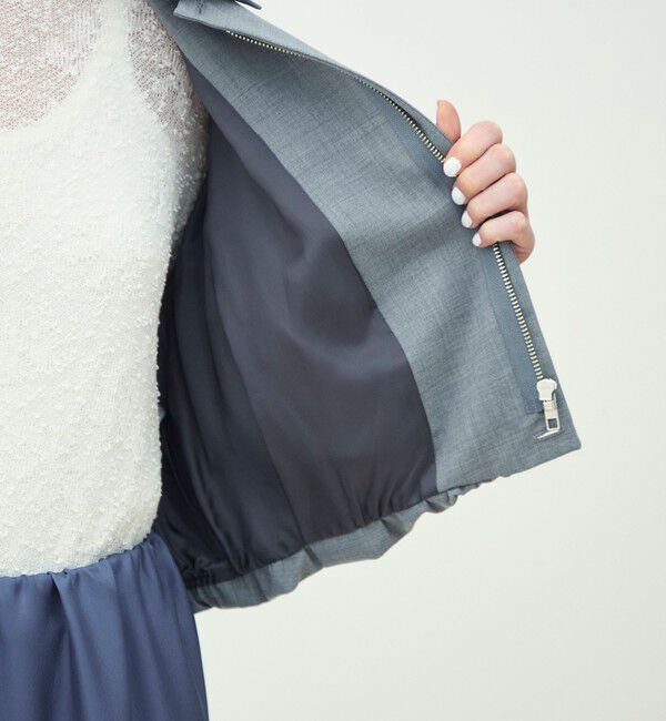 MACPHEE「ストレッチトロピカル ショートブルゾン」|ブルゾン・スタジャン|