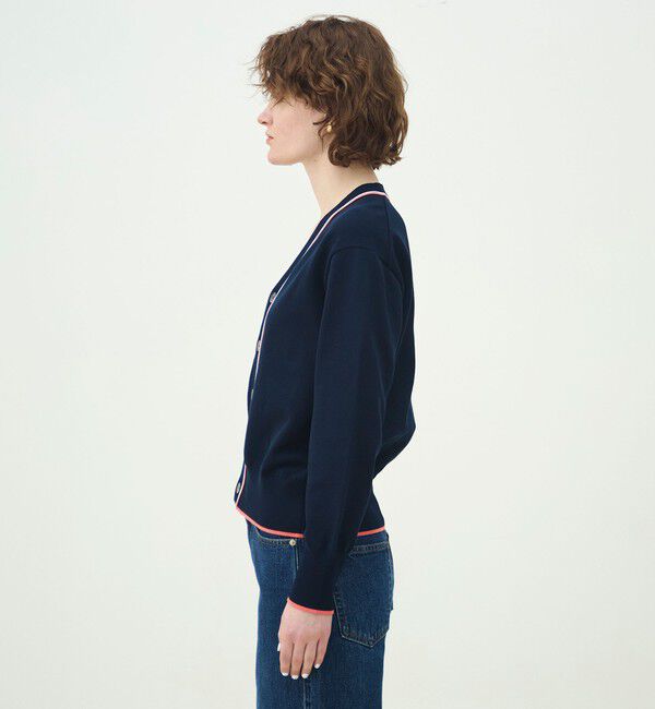 MACPHEE「ドライコットン Vネックカーディガン」|カーディガン|