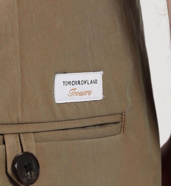 TOMORROWLAND MENS「コットンナイロンツイル 2タックワイドストレートパンツ」|スラックス|
