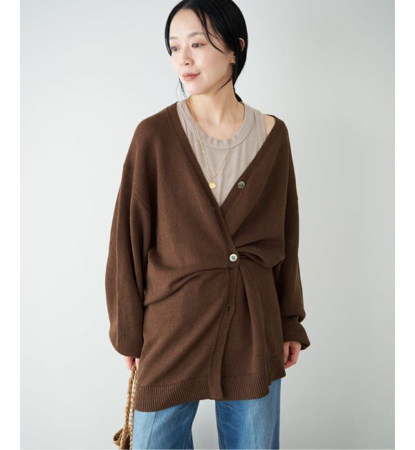 Plage「organic linen 混 カーディガン」|カーディガン|ブラウン