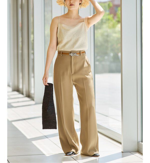 IENA LA BOUCLE「IENA LA BOUCLE リネンブロードバイヤスキャミソール」|キャミソール|