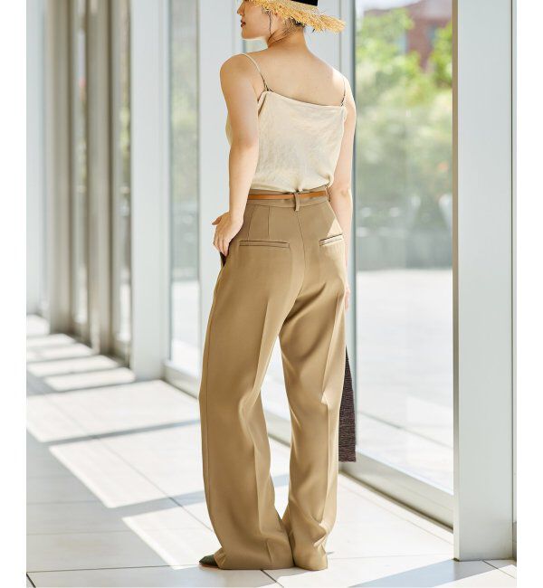 IENA LA BOUCLE「IENA LA BOUCLE リネンブロードバイヤスキャミソール」|キャミソール|