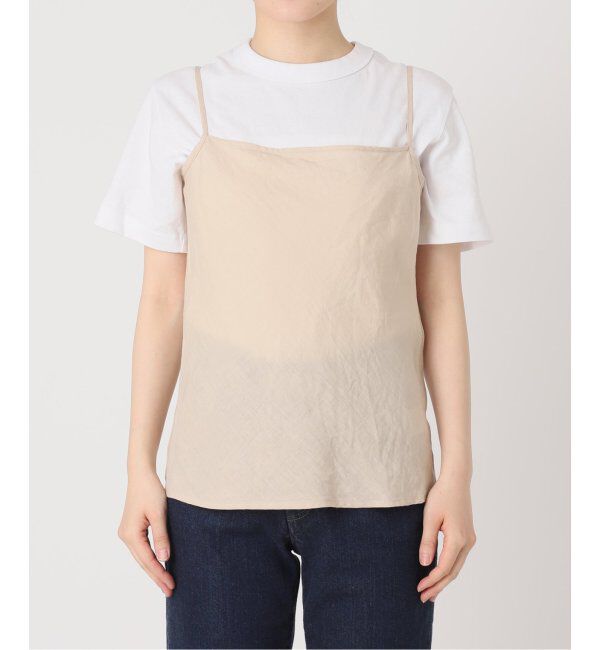 IENA LA BOUCLE「IENA LA BOUCLE リネンブロードバイヤスキャミソール」|キャミソール|