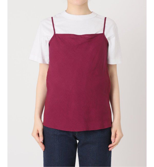 IENA LA BOUCLE「IENA LA BOUCLE リネンブロードバイヤスキャミソール」|キャミソール|