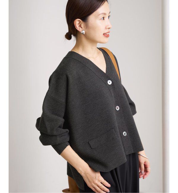 IENA「スーパーファインスムース ショートカーディガン」|カーディガン|