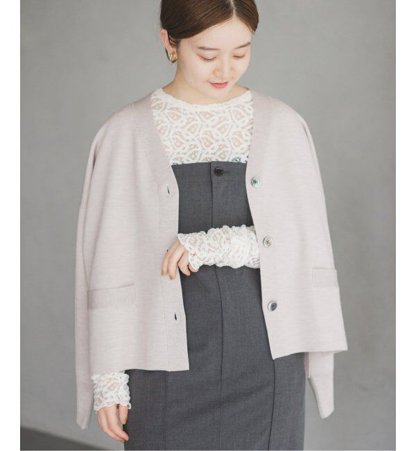 IENA「スーパーファインスムース ショートカーディガン」|カーディガン|