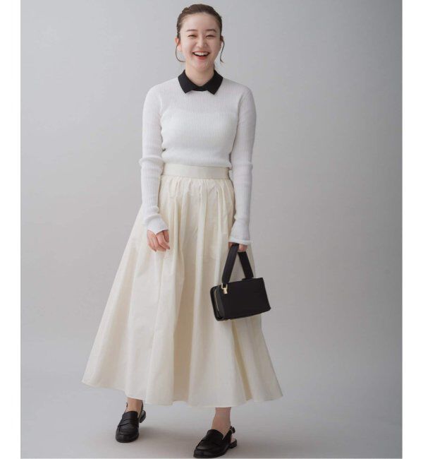IENA「メモリータフタフレアスカート」|スカート|