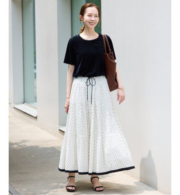 SLOBE IENA「TCドビーティアードスカート」|スカート|