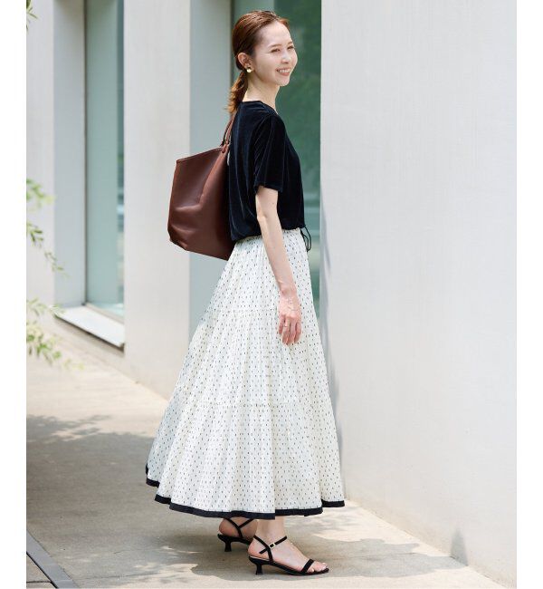 SLOBE IENA「TCドビーティアードスカート」|スカート|