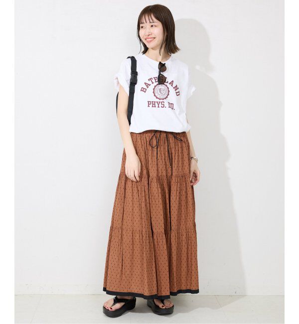 SLOBE IENA「TCドビーティアードスカート」|スカート|