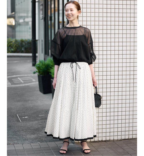 SLOBE IENA「TCドビーティアードスカート」|スカート|